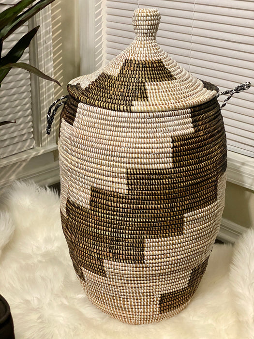 Large Woven Wolof Basket-MN4