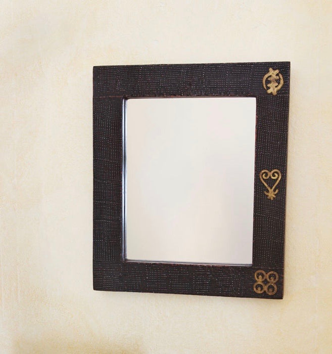 Afrika Symbol Wooden Mirror